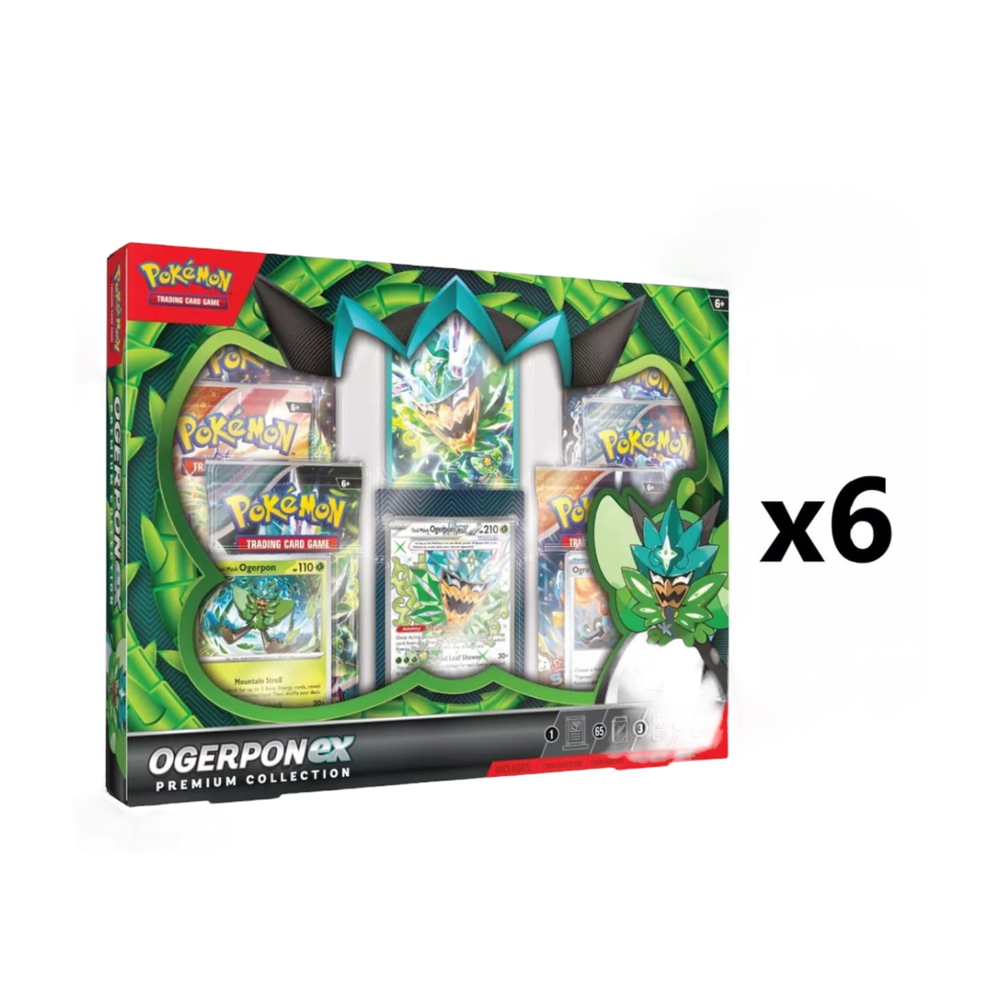 Pokemon TCG Ogerpon ex Premium Collection Box (6-Box) CASE FACTORY SEALED!