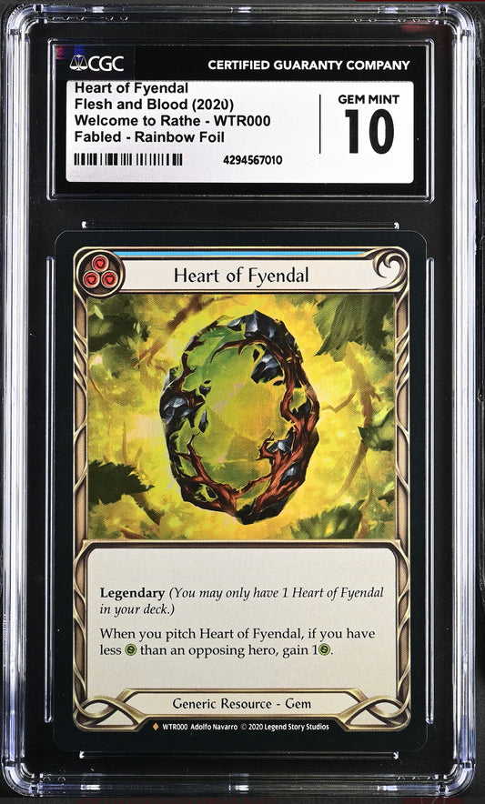 Heart of Fyendal Rainbow Foil Unlimited CGC 10