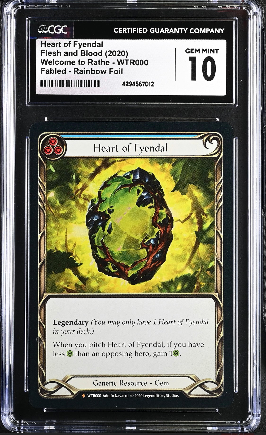 Heart of Fyendal Rainbow Foil Unlimited CGC 10