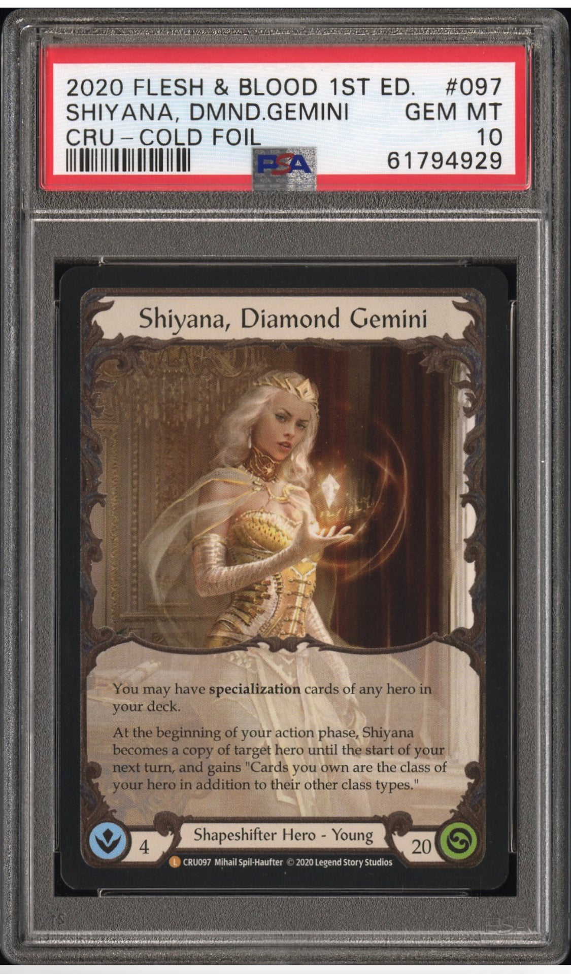 Shiyana 1st ed Cru Cold Foil PSA 10