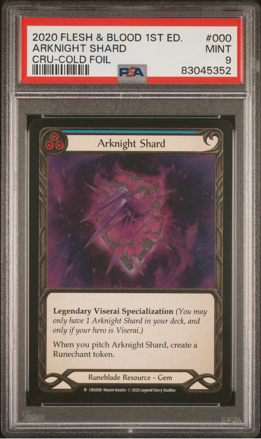 Arknight Shard 1st ed Cru Cold Foil PSA 9