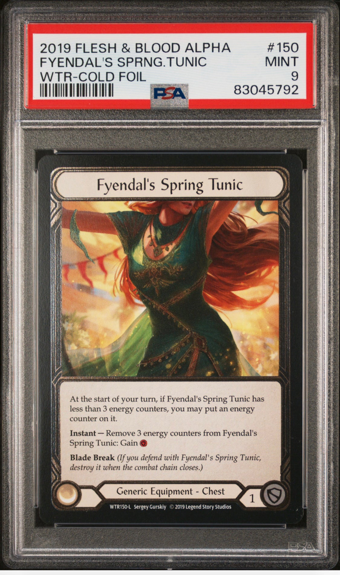 Fyendal’s Spring Tunic Alpha - Cold Foil - Flesh And Blood WTR PSA 9