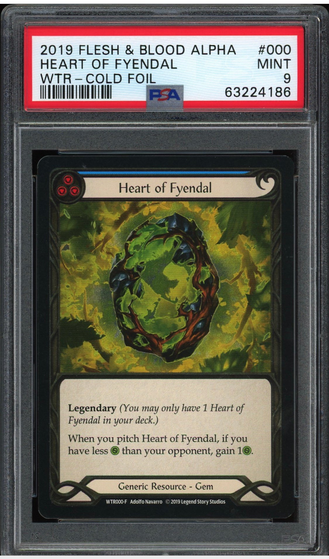 Flesh and Blood Welcome to Rathe 2019 Heart of Fyendal (Cold Foil) PSA 9