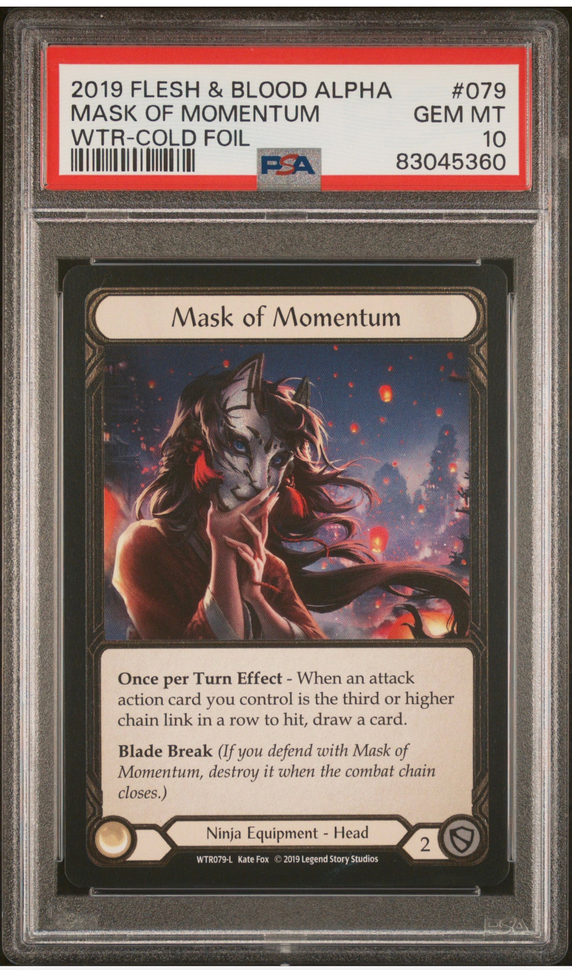 Mask of Momentum Welcome to Rathe Alpha Print Cold Foil PSA 10 ONE OF ONE