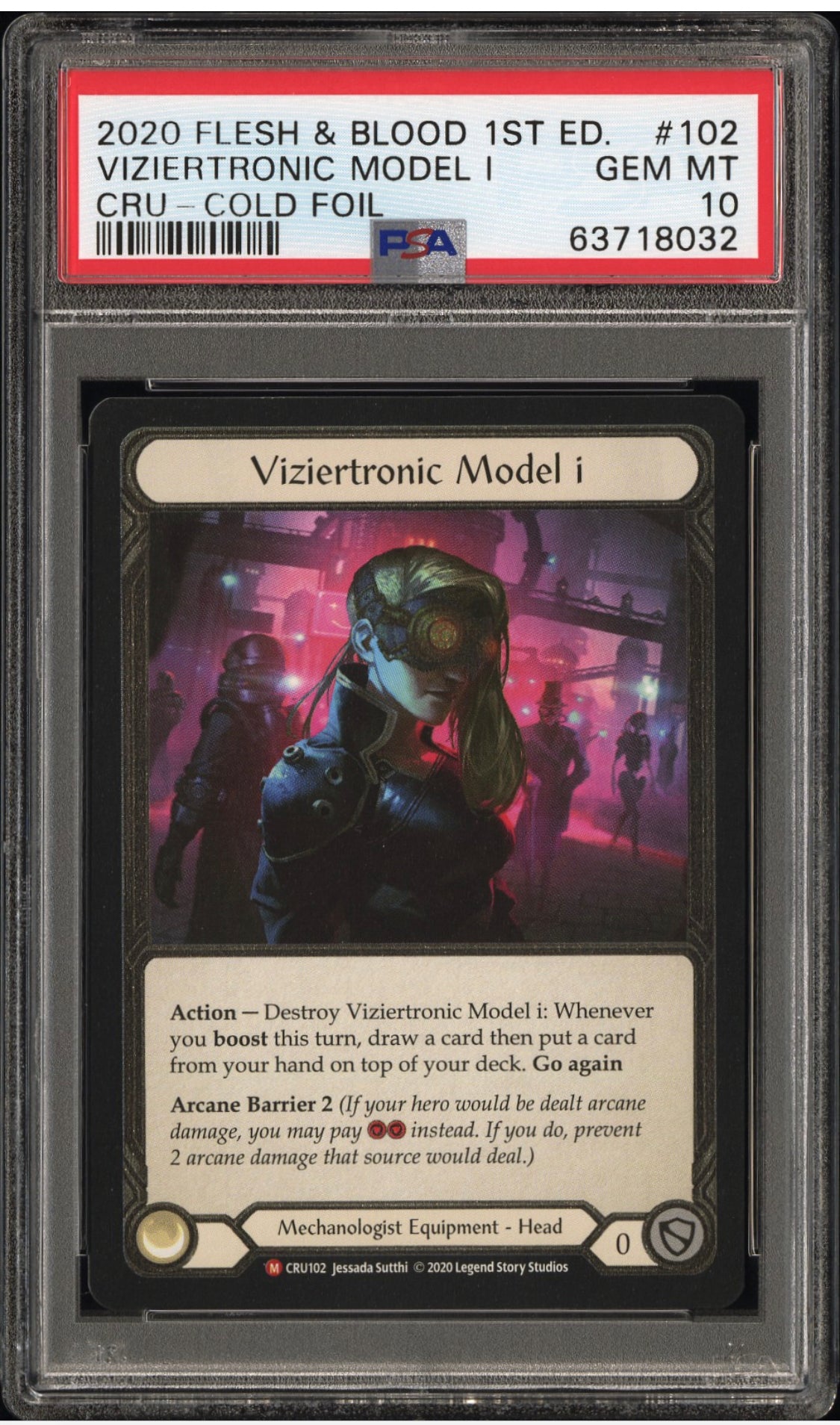 Flesh and Blood Viziertronic Model i 1st Ed Cold Foil Crucible of War PSA 10