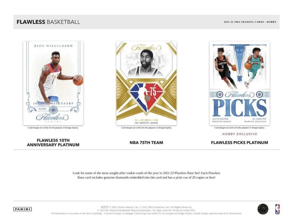 2021/22 PANINI FLAWLESS BASKETBALL HOBBY 2-BOX CASE