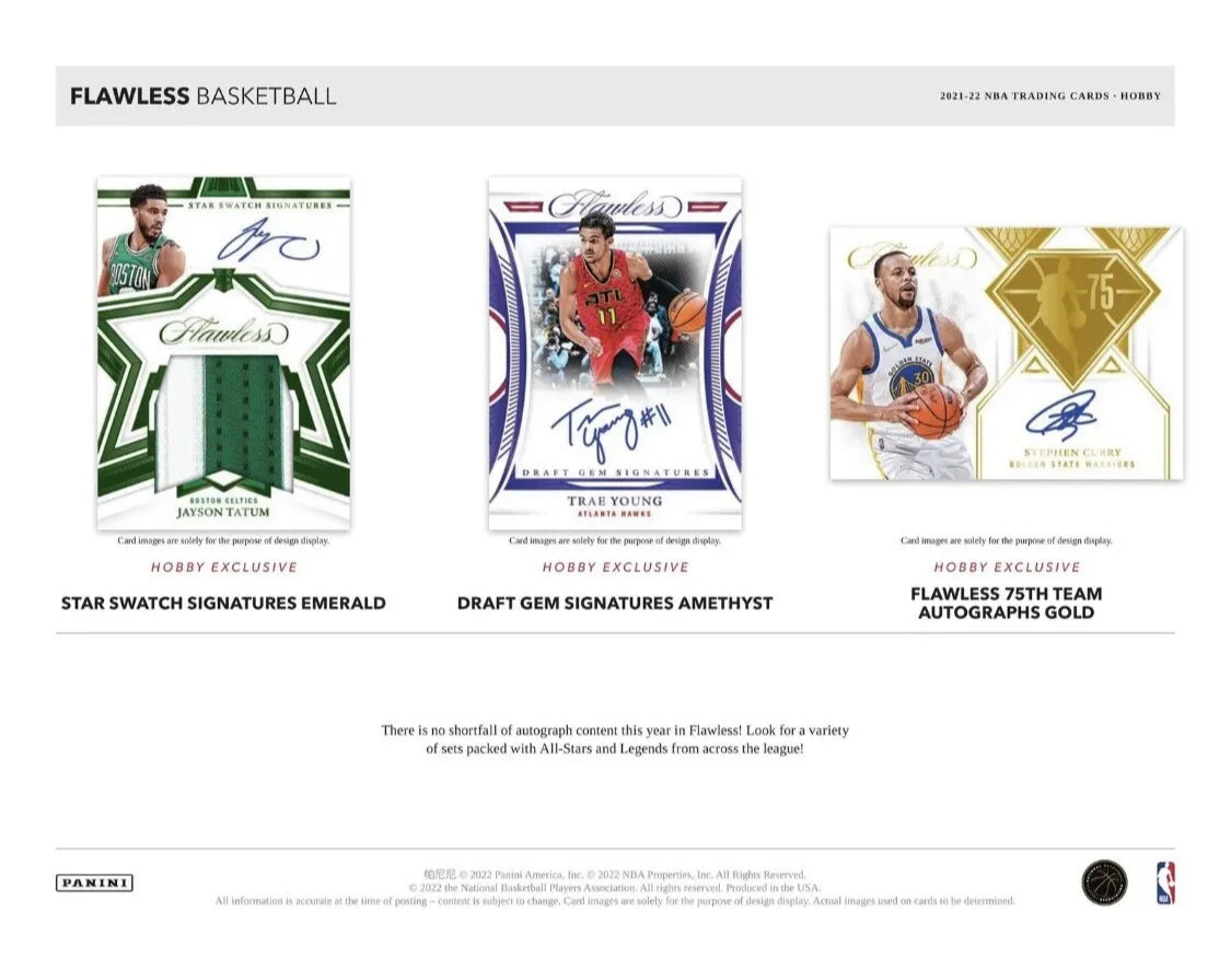 2021/22 PANINI FLAWLESS BASKETBALL HOBBY 2-BOX CASE