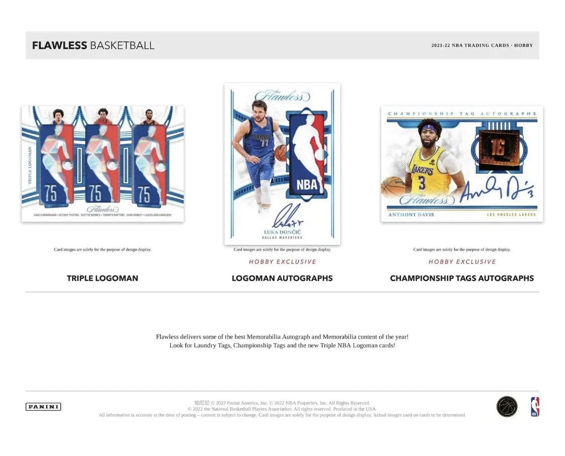 2021/22 PANINI FLAWLESS BASKETBALL HOBBY 2-BOX CASE