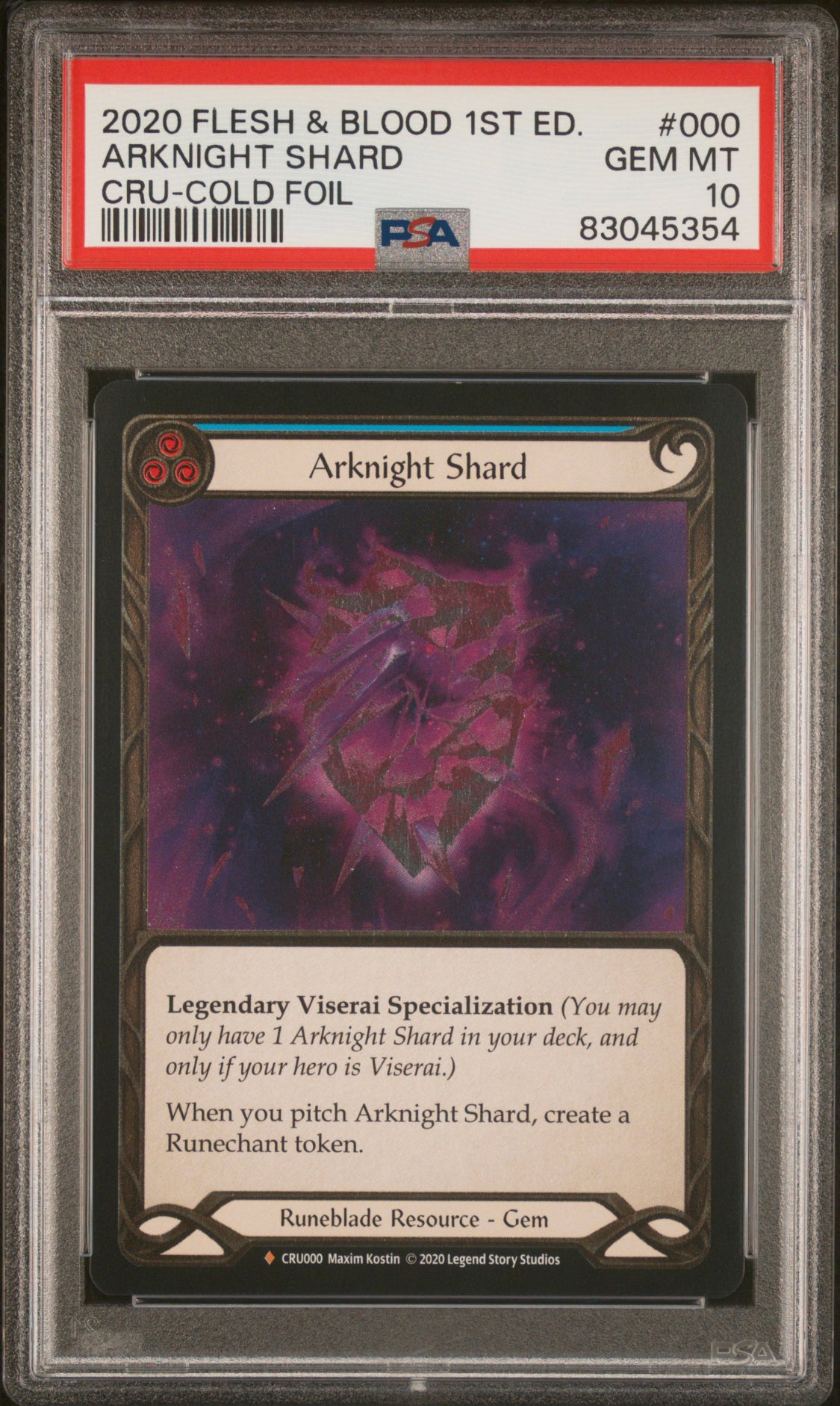 Arknight Shard 1st ed Cru Cold Foil PSA 10