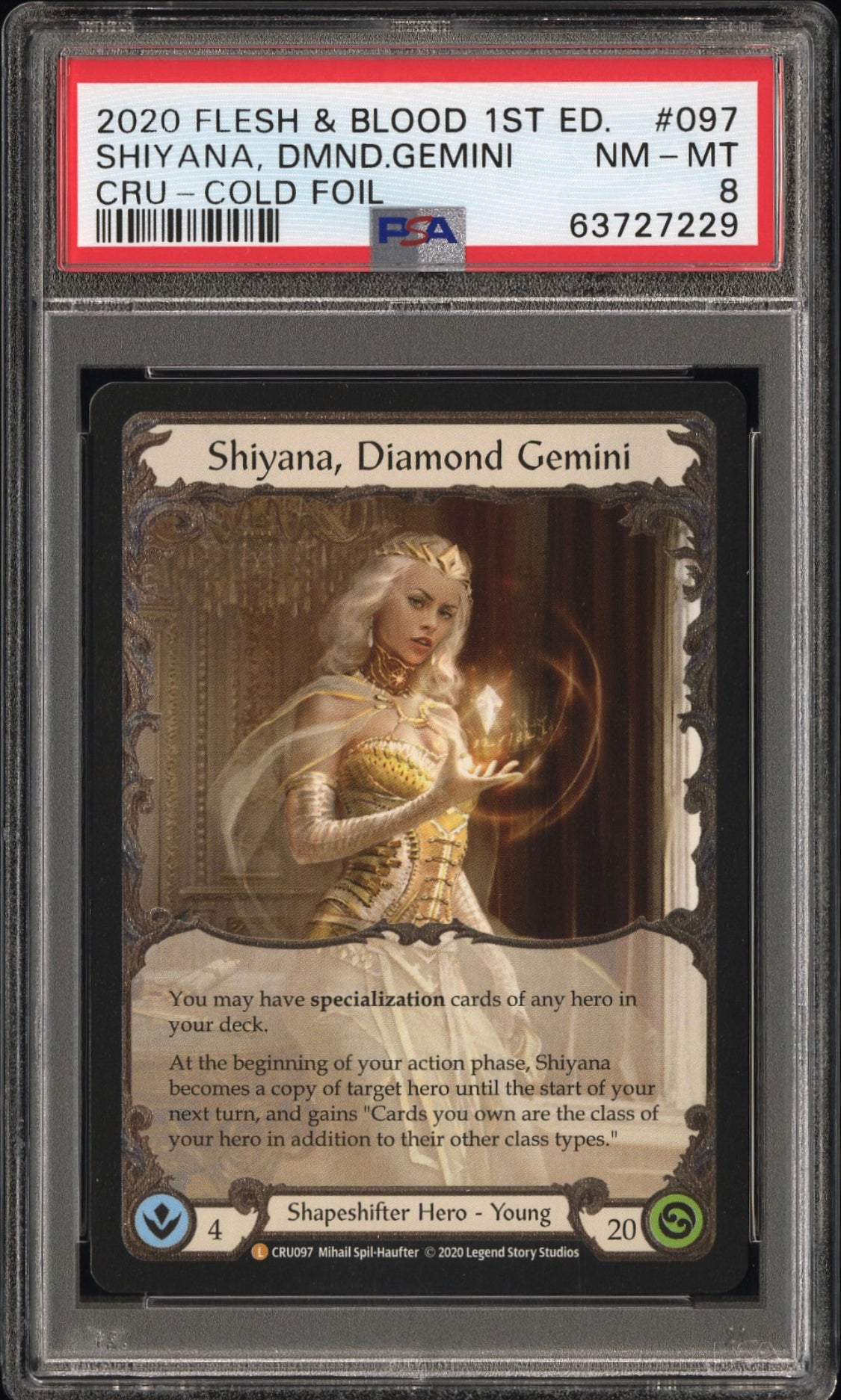 Shiyana 1st ed Cru Cold Foil PSA 8