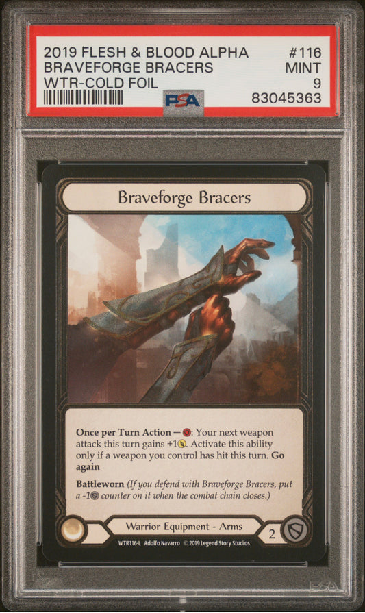 Braveforge Bracers Welcome to Rathe Alpha Print Cold Foil PSA 9