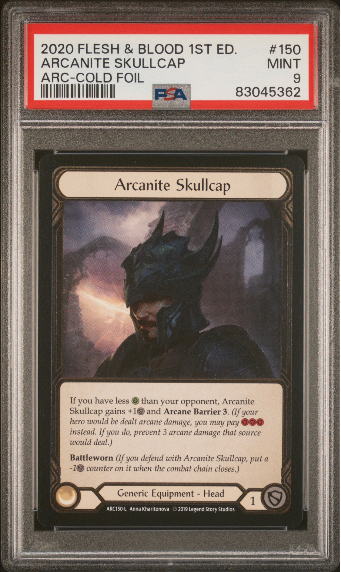 Arcanite Skullcap Arcane Rising 1st ed Cold Foil PSA 9