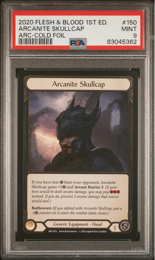 Arcanite Skullcap Arcane Rising 1st ed Cold Foil PSA 9